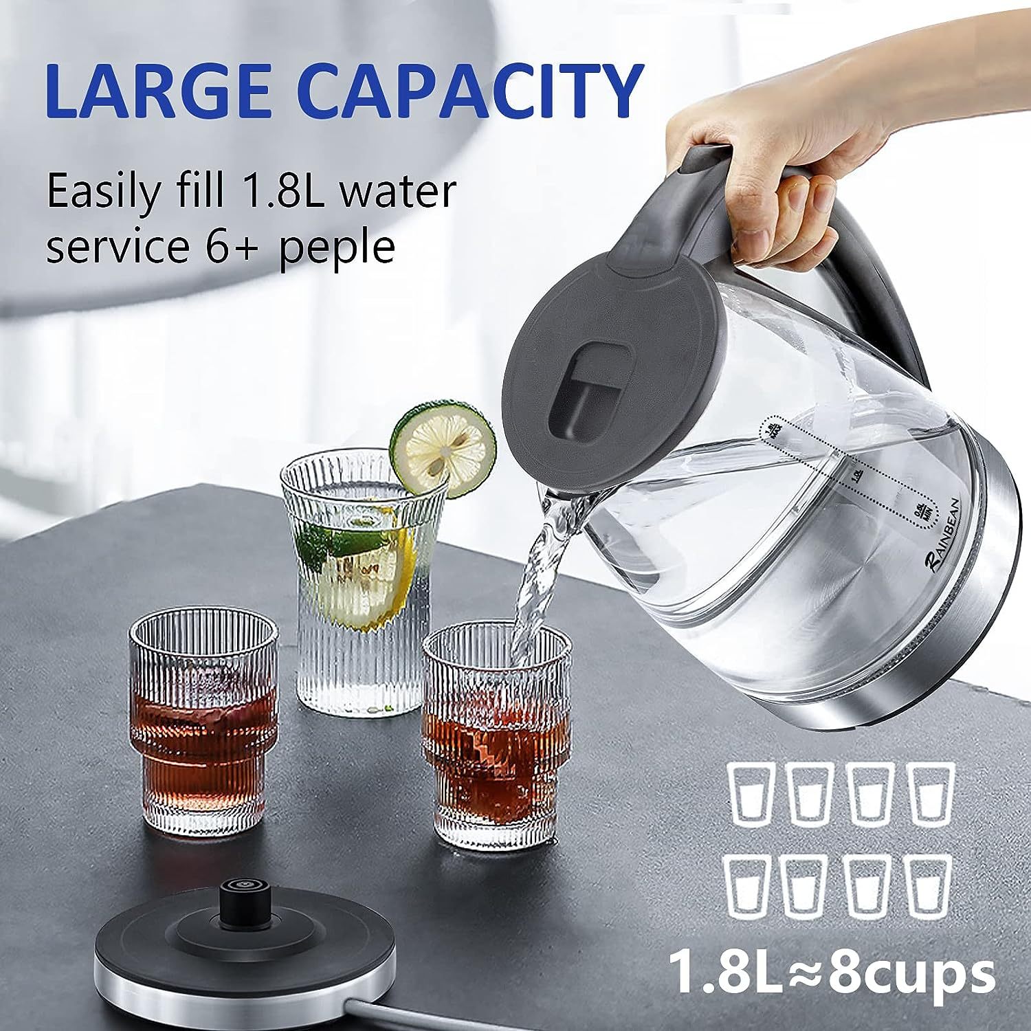 1.8L LED Electric Kettle