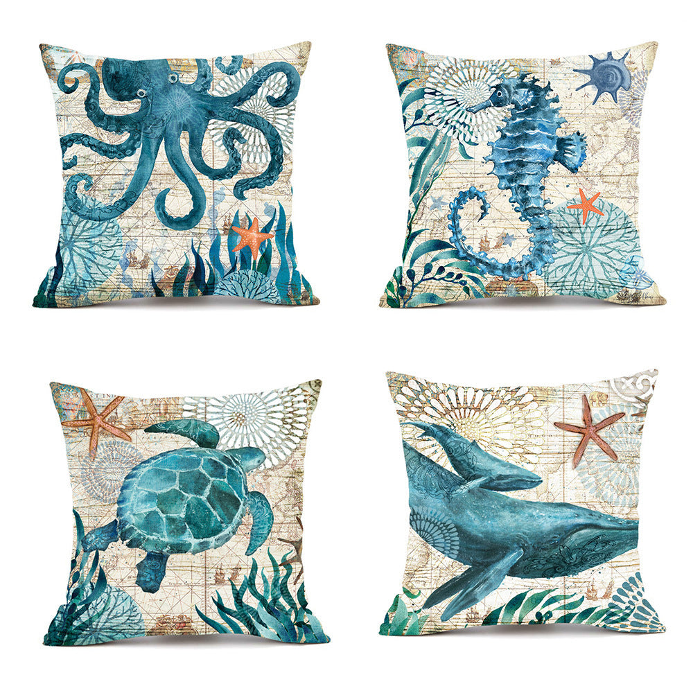 Sea Turtle Throw Pillow cover