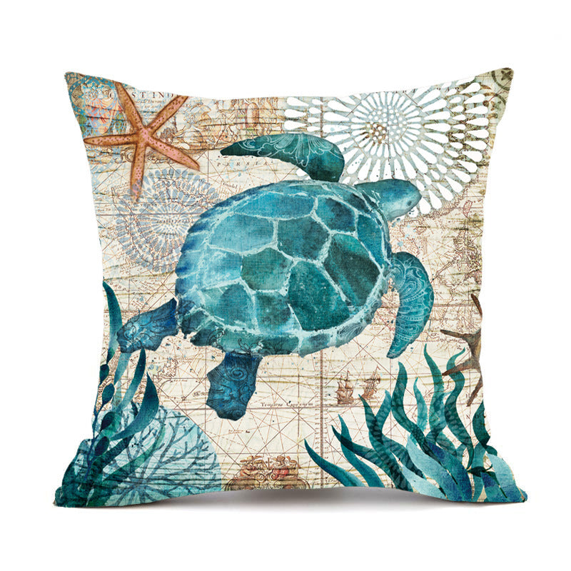 Sea Turtle Throw Pillow cover